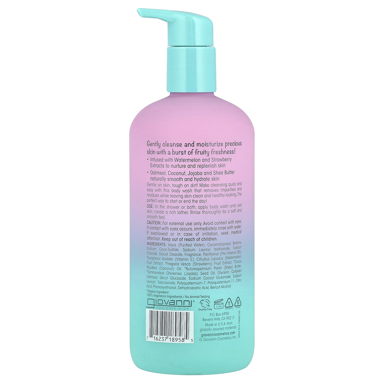 Giovanni Eco Chic Kids Body Wash, Vegan, Cruelty-Free, 16.5 fl oz - Image 2