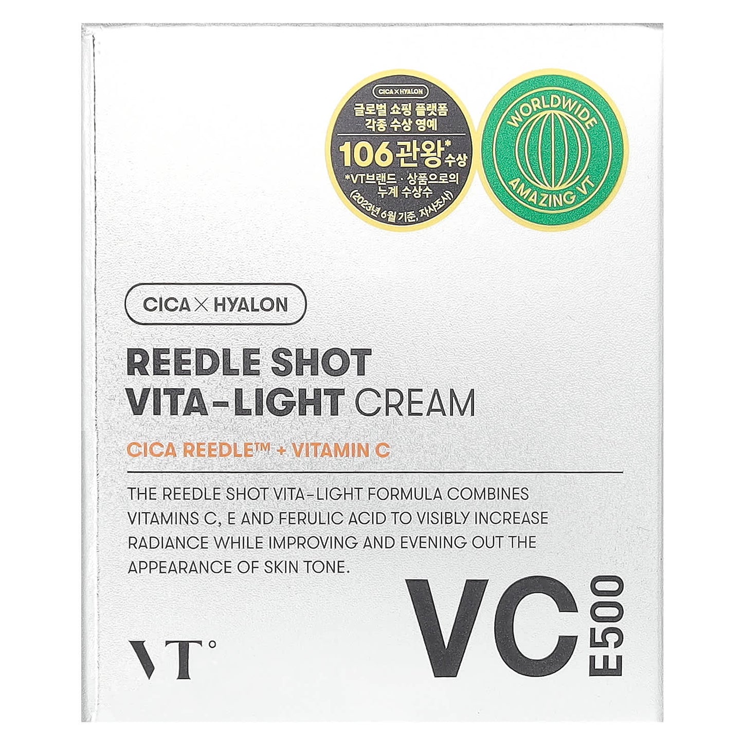 VT Cosmetics, Reedle Shot Vita-Light, Cream, 1.69 fl oz (50 ml) - Image 2