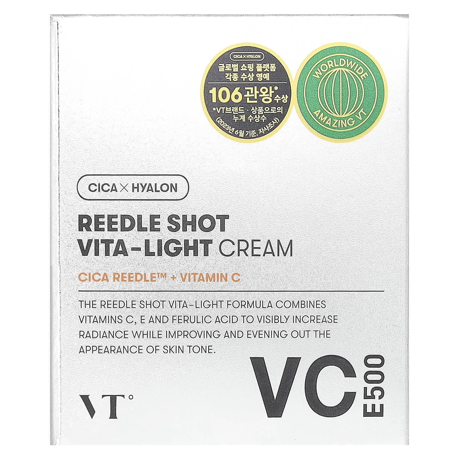 VT Cosmetics, Reedle Shot Vita-Light, Cream, 1.69 fl oz (50 ml) - Image 2