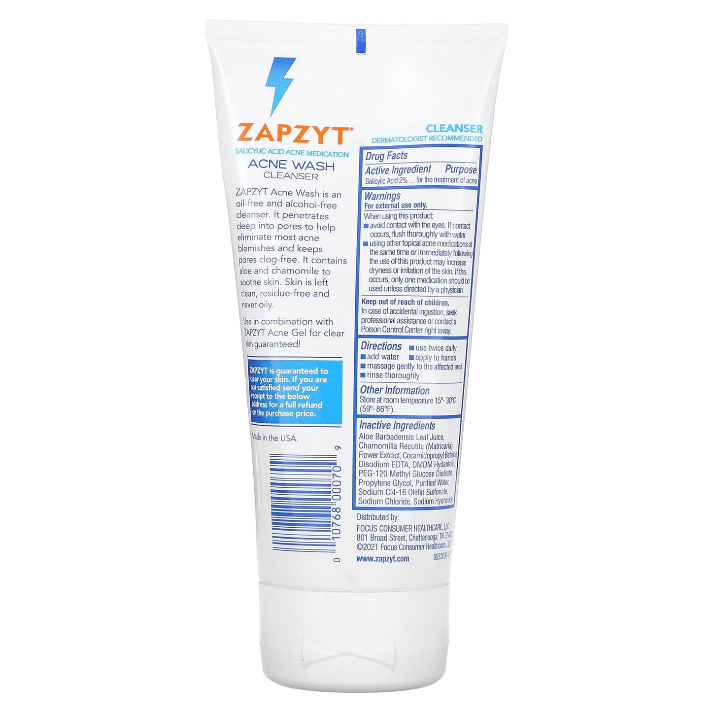 Zapzyt, Acne Wash Cleanser, 6.25 oz (177 g) - Image 2