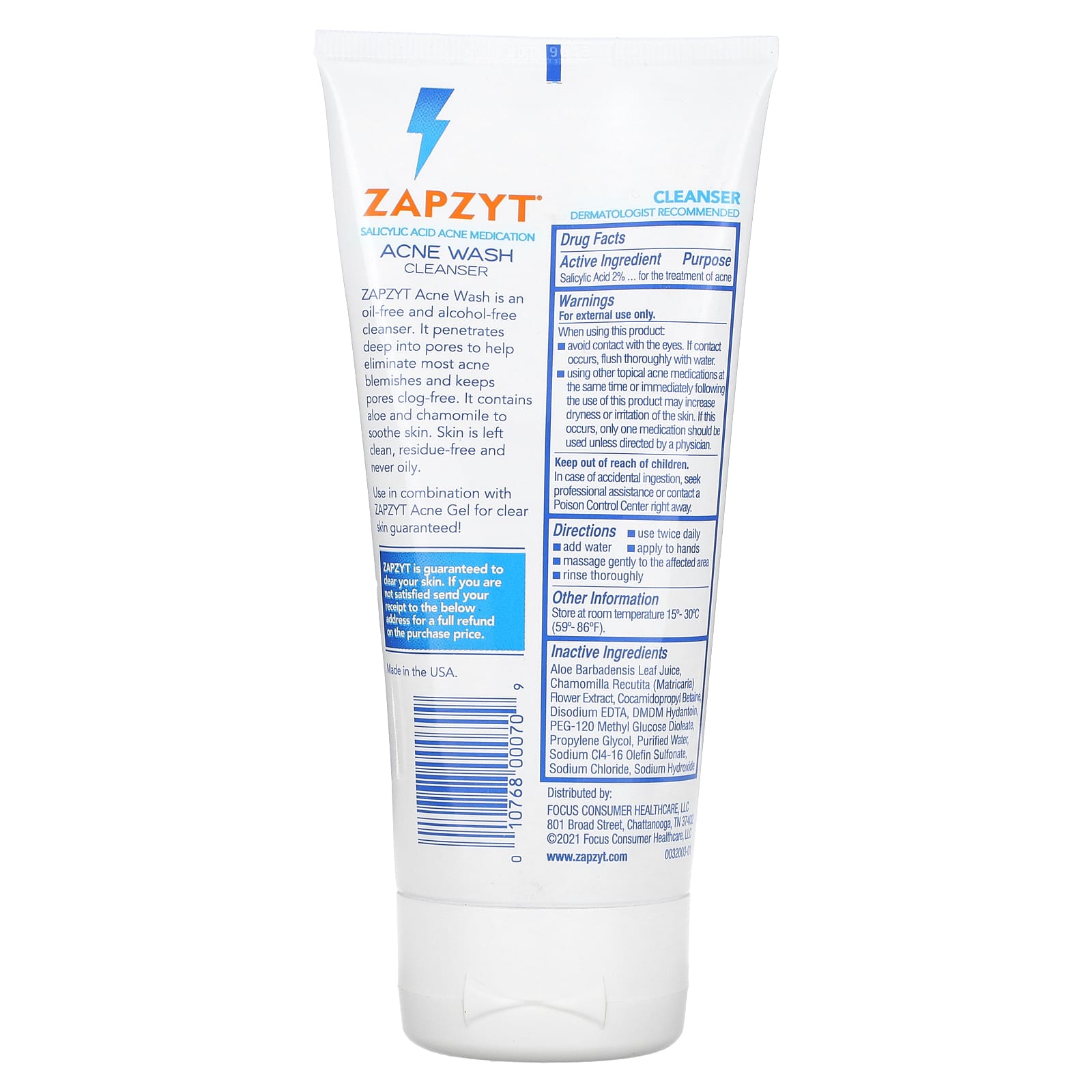 Zapzyt, Acne Wash Cleanser, 6.25 oz (177 g) - Image 2