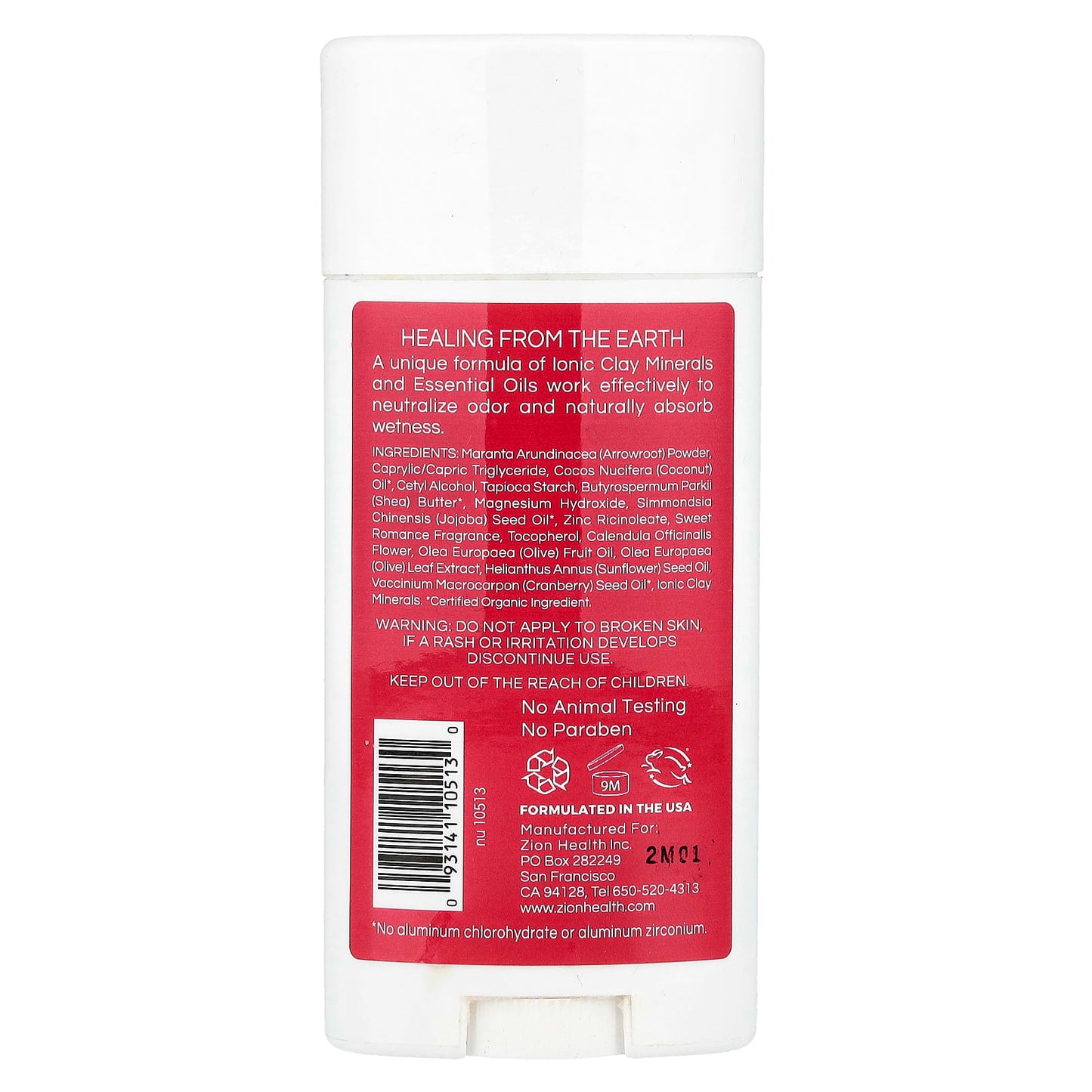 Zion Health, Glide, ClayDry Deodorant, Sweet Romance, 2.8 oz (80 g) - Image 2