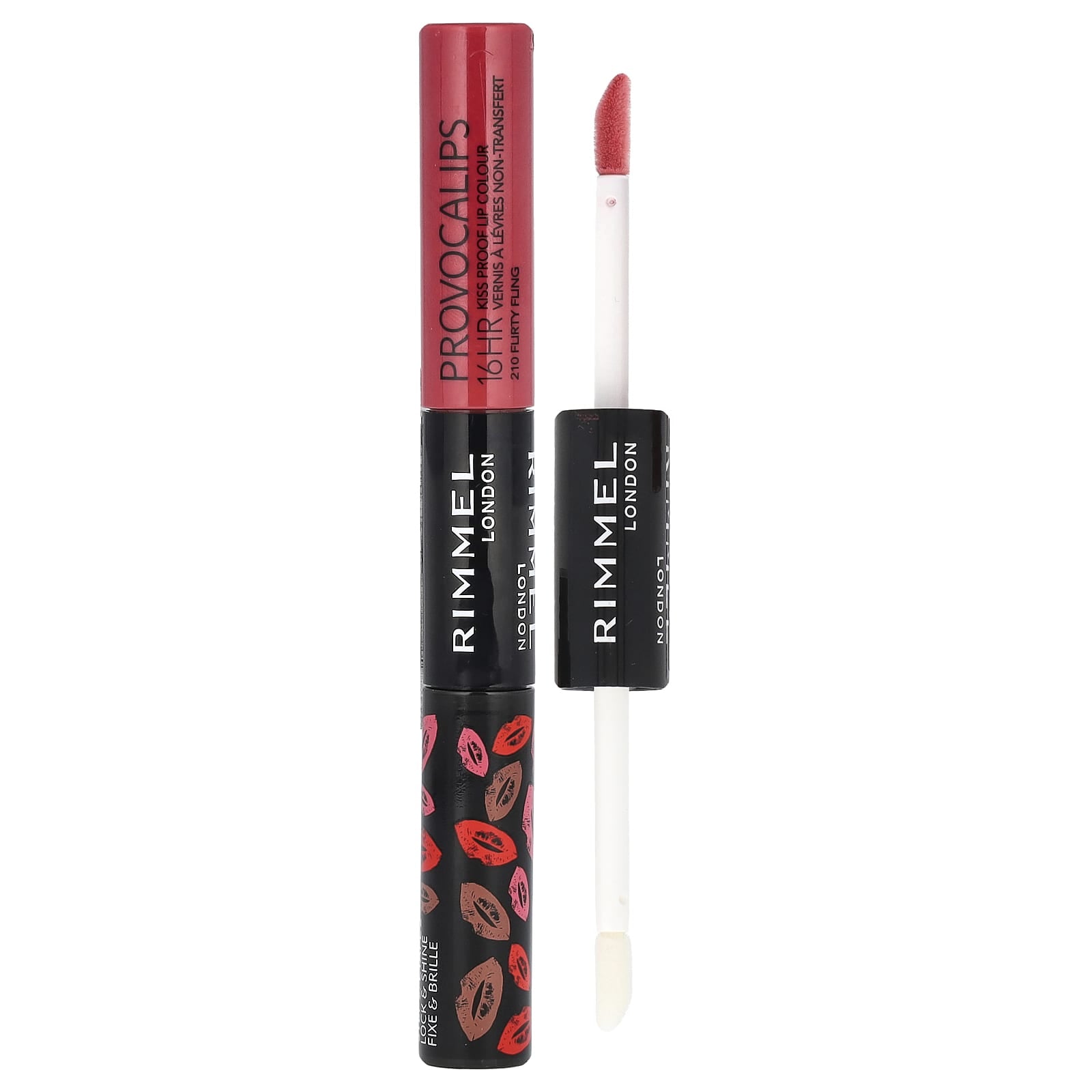 Rimmel London, Provocalips, 16HR Kiss Proof Lip Color, 210 Flirty Fling, 0.14 fl oz (4 ml) / 0.1 fl oz (3 ml) - Image 1