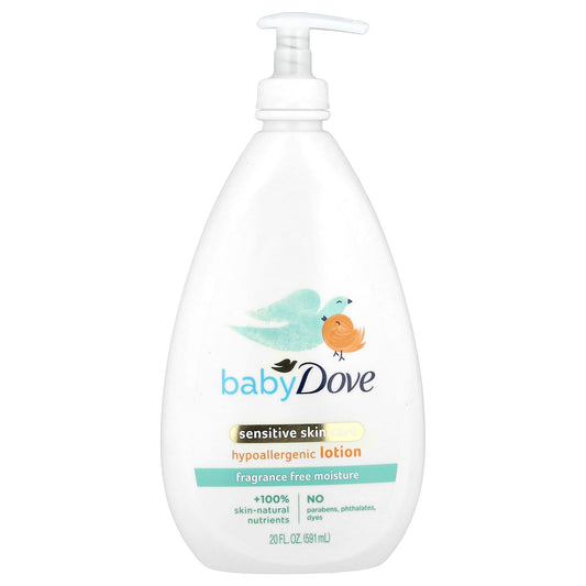 Dove Baby Sensitive Skin Care, Fragrance Free Lotion, 20 fl oz - Image 1