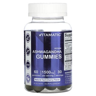 Vitamatic Vegan Ashwagandha Gummies with Tart Cherry - 1,500mg, 60 Count