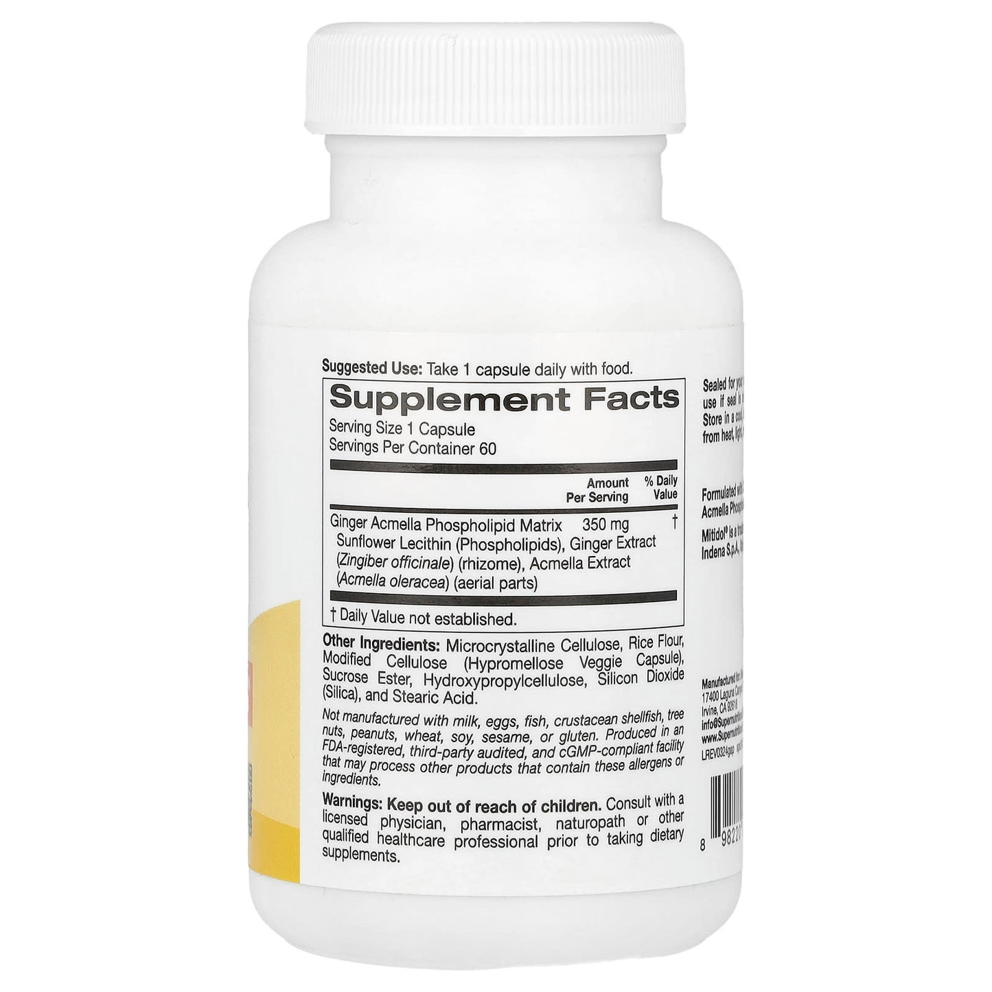 Ginger Acmella Pain Relief Supplement, 60 Veggie Capsules - Image 2
