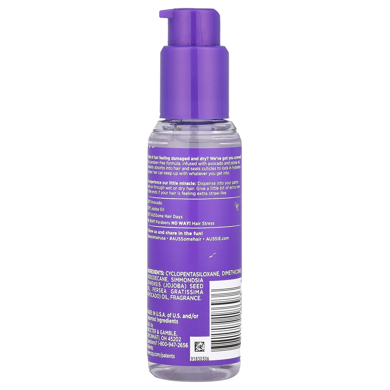 Aussie Miracle Moist Hydrating Hair Oil with Avocado & Jojoba - Image 2