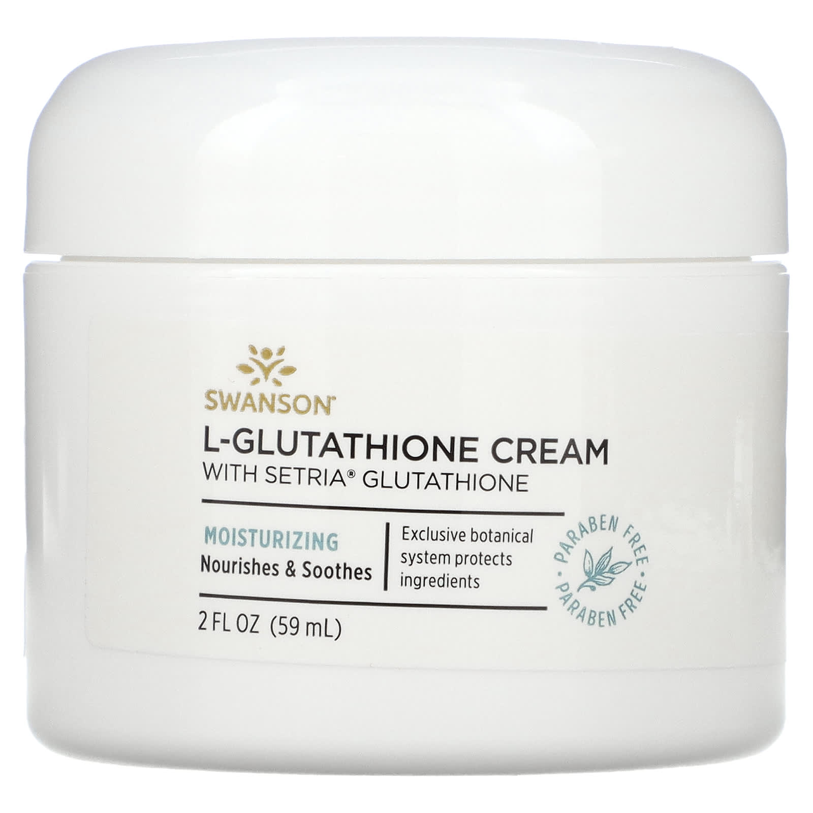Swanson, L-Glutathione Cream with Setria Glutathione, 2 fl oz (59 ml) - Image 1