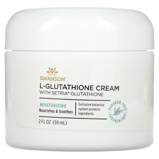 Swanson, L-Glutathione Cream with Setria Glutathione, 2 fl oz (59 ml) - Image 1