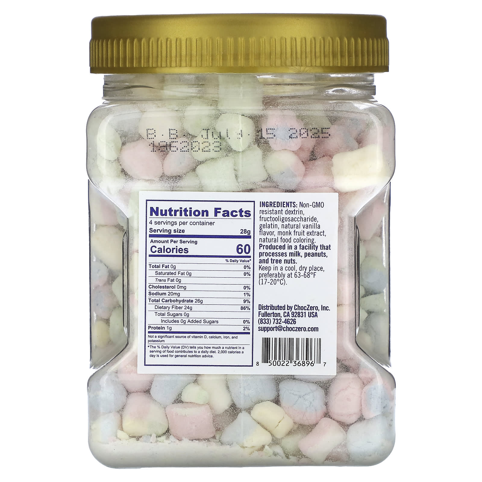 ChocZero, Freeze Dried S'mallows, Vanilla, 4 oz (112 g)