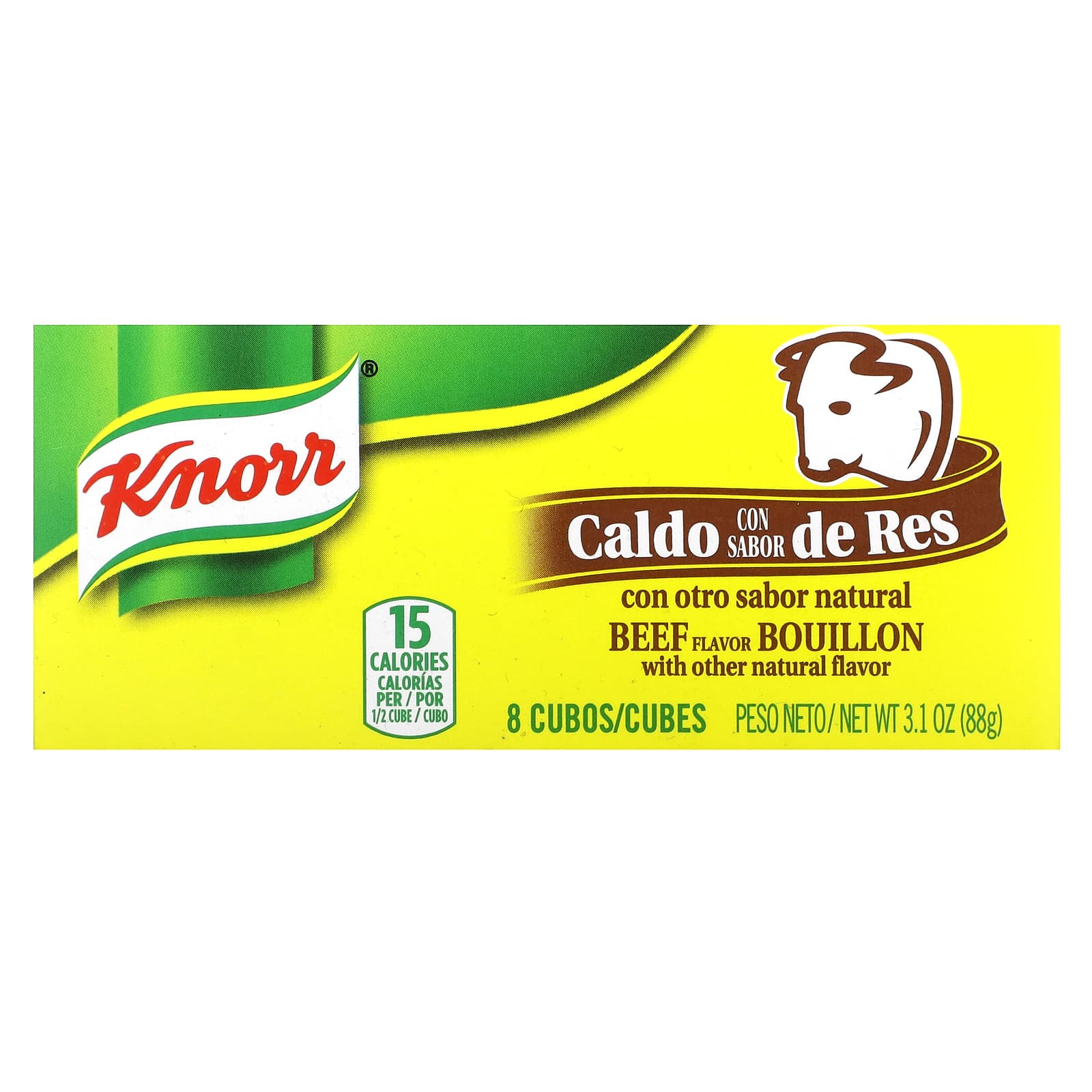 Knorr, Beef Flavor Bouillon, 8 Cubes, 3.1 oz (88 g) - Image 1
