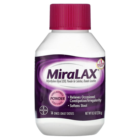 MiraLAX, Powder, Unflavored, 8.3 oz (238 g) - Image 1