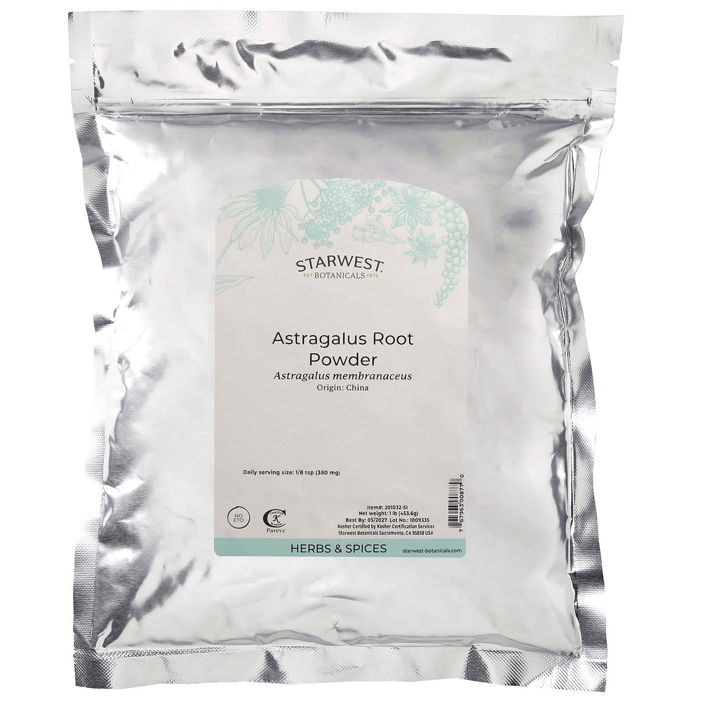 Starwest Botanicals, Astragalus Root Powder, 1 lb (453.6 g) - Image 2