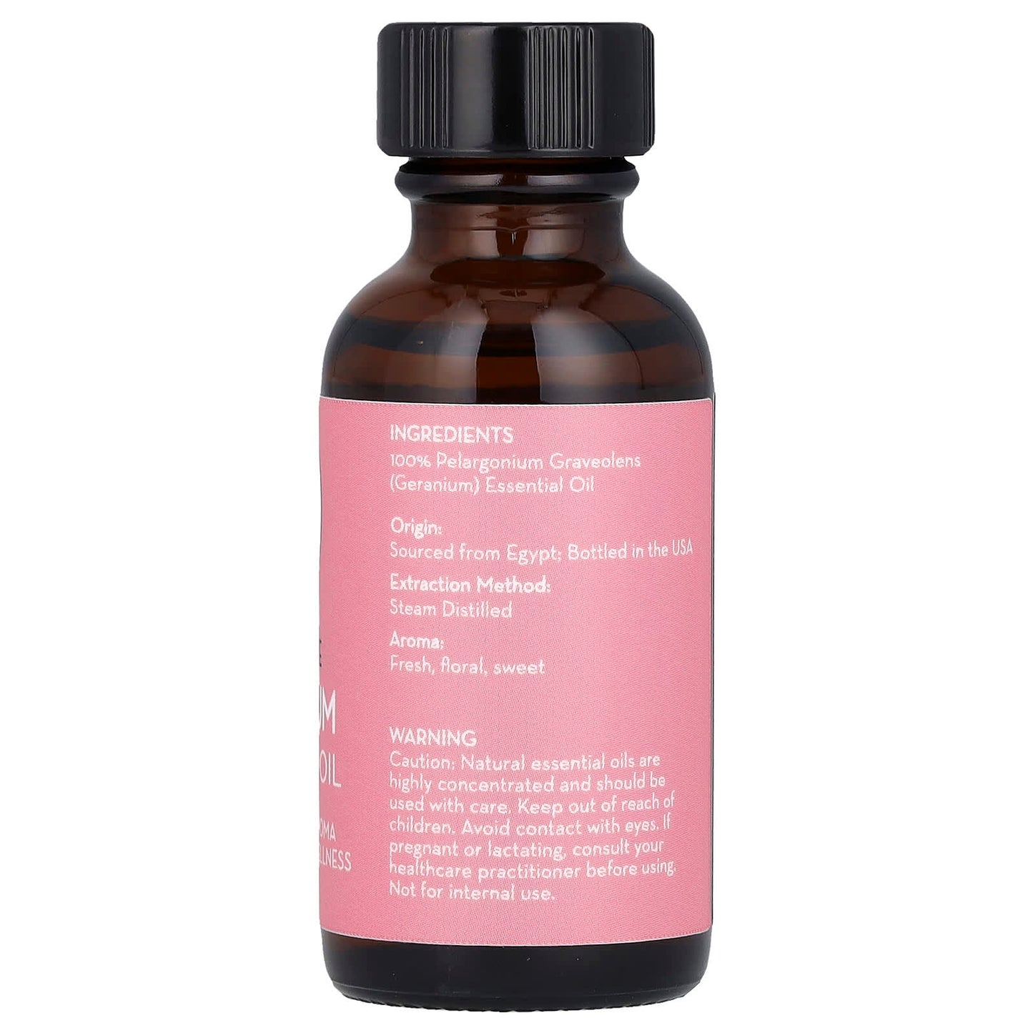 Pure Body Naturals, 100% Pure Essential Oil, Geranium, 1 fl oz (30 ml) - Image 2