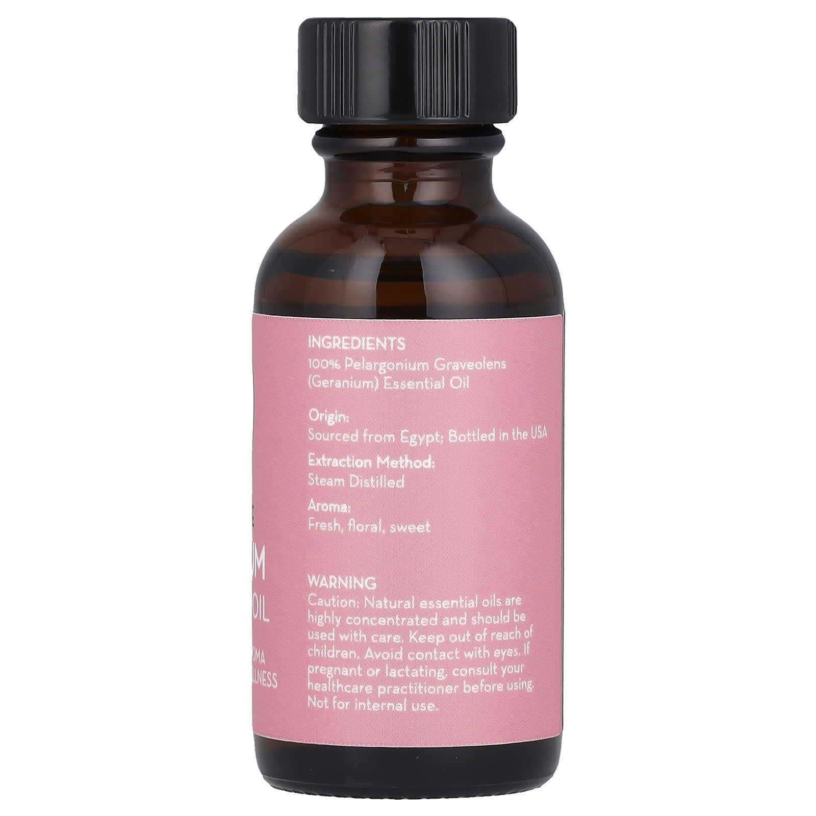 Pure Body Naturals, 100% Pure Essential Oil, Geranium, 1 fl oz (30 ml) - Image 2