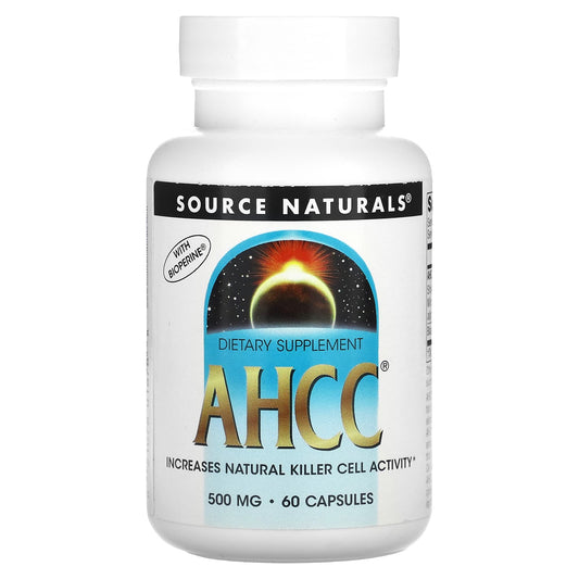 Source Naturals, AHCC With Bioperine, 60 Capsules - Image 1