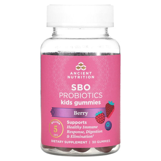 Ancient Nutrition Kids Probiotics - Berry Flavor, 5 Billion CFU, 30 Gummies - Image 1