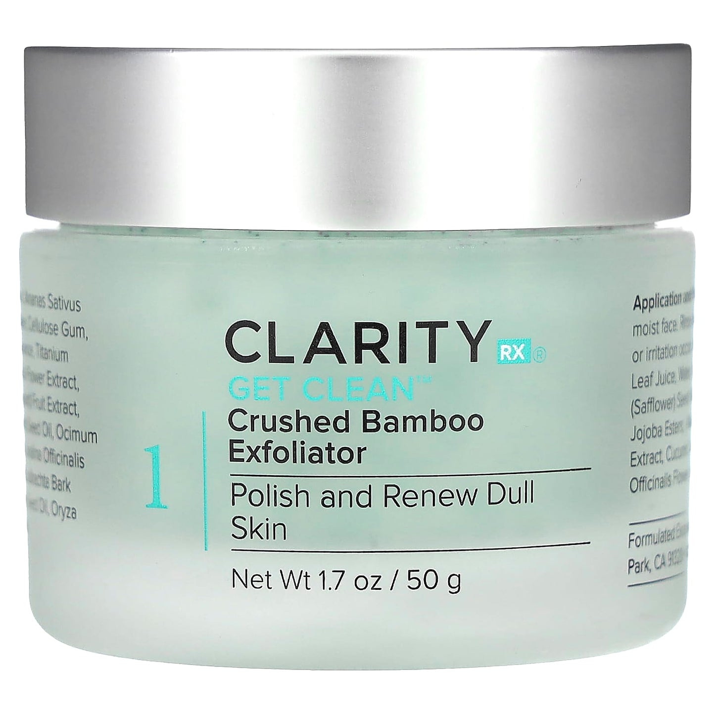 Glowing Skin with ClarityRx Crushed Bamboo Exfoliator 1.7 oz - Image 1