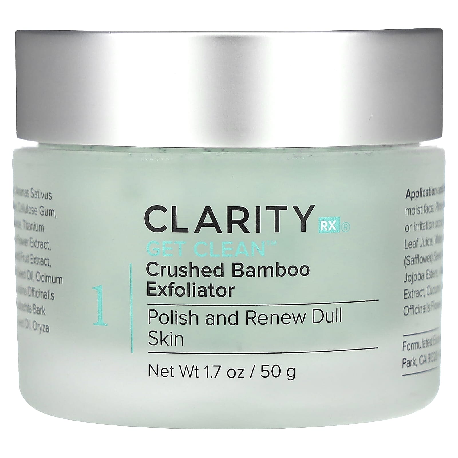 Glowing Skin with ClarityRx Crushed Bamboo Exfoliator 1.7 oz - Image 1