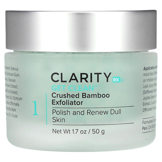 Glowing Skin with ClarityRx Crushed Bamboo Exfoliator 1.7 oz - Image 1