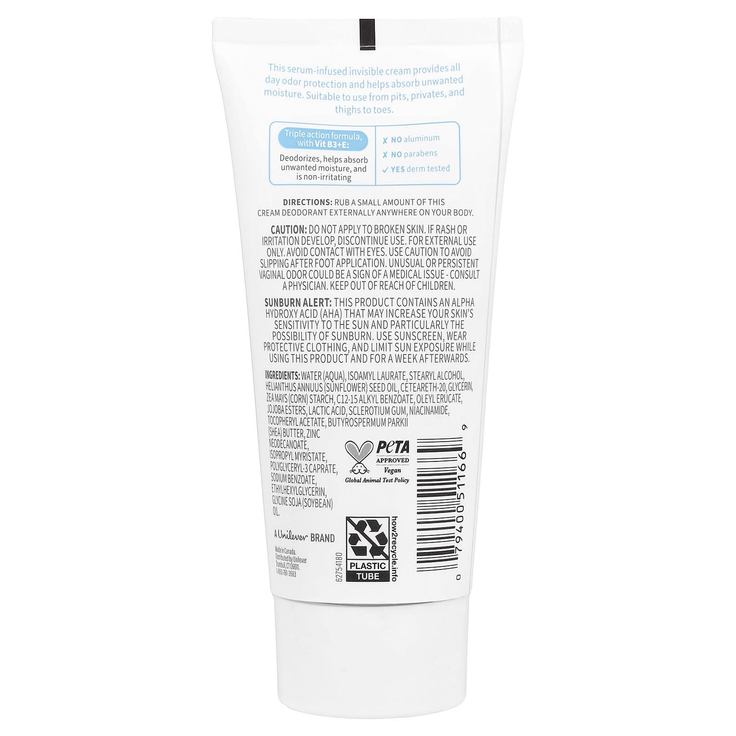 Dove Unscented Whole Body Deodorant, 2.5 fl oz (73 ml) - Image 2