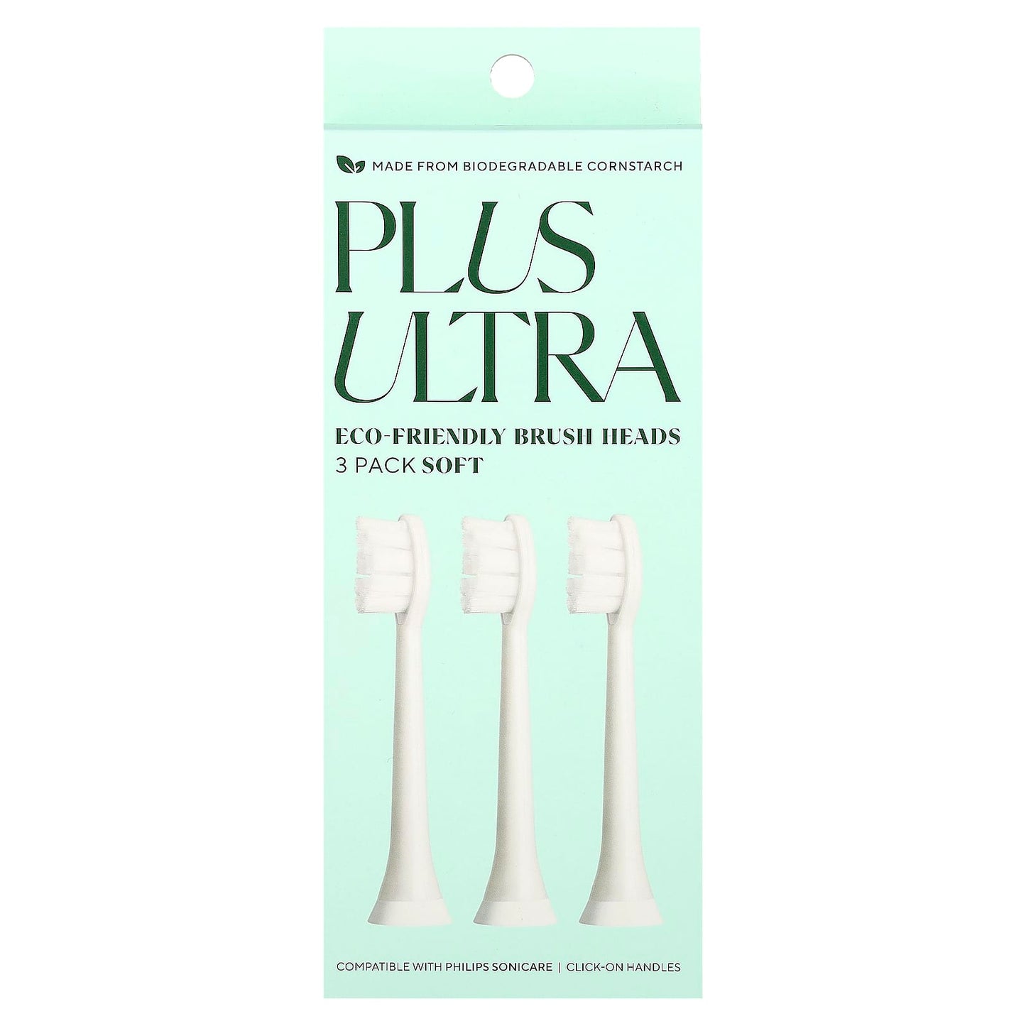 Plus Ultra, Eco-Friendly Brush Heads, Soft, 3 Pack - Image 1