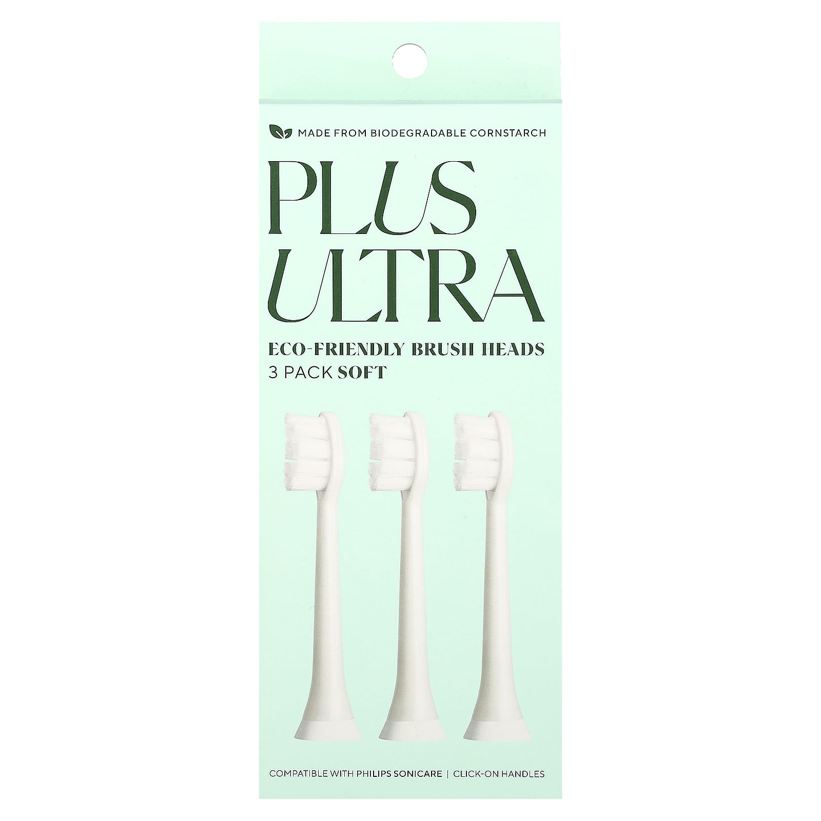 Plus Ultra, Eco-Friendly Brush Heads, Soft, 3 Pack - Image 1