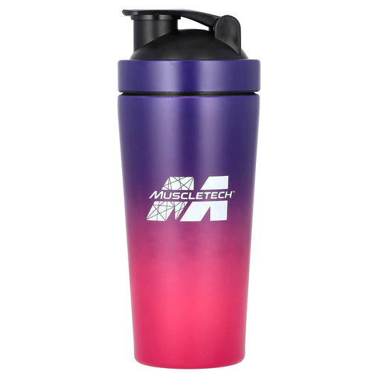 MuscleTech, Shaker Bottle, Stainless Steel, Purple/Pink, 25 oz (739 ml) - Image 1