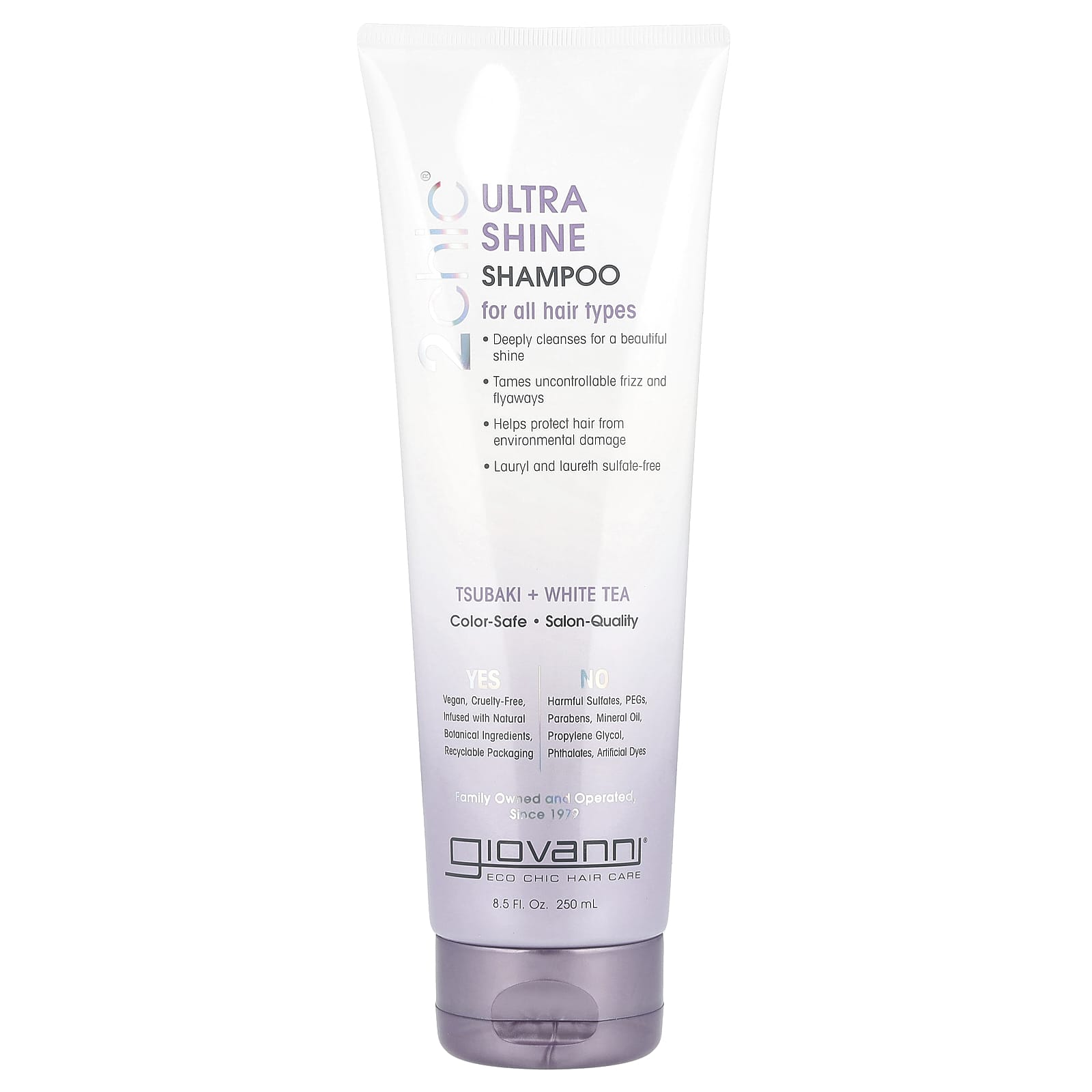 Giovanni Ultra Shine Shampoo for All Hair Types 8.5 fl oz (250 ml) - Image 1