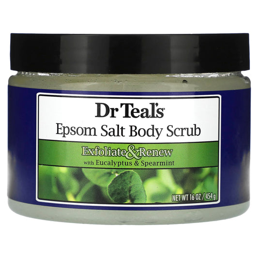 Dr. Teal's Epsom Salt Body Scrub, Eucalyptus & Spearmint - Soft & Smooth Skin - Image 1