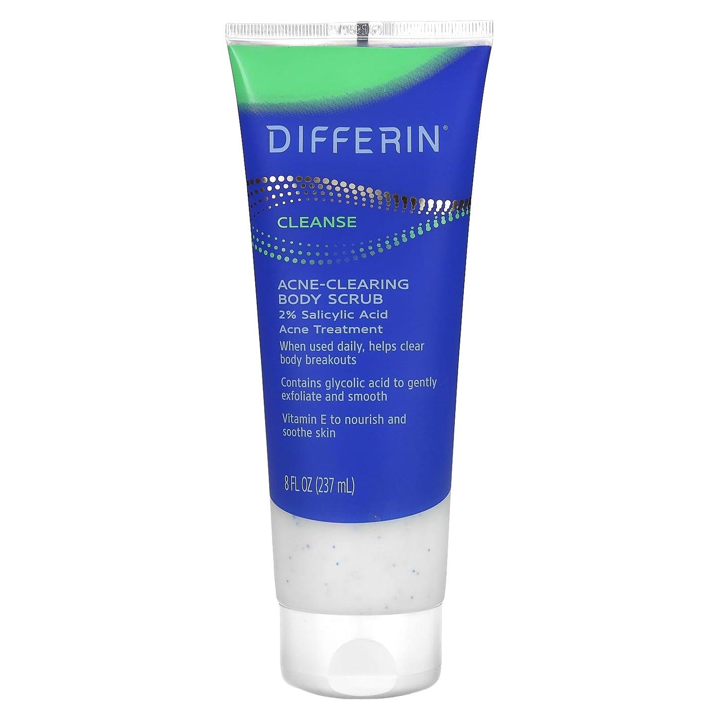 Differin Acne-Clearing Body Scrub, 8 fl oz - Natural Acne Treatment for Back, Shoulders, and Chest - Image 1