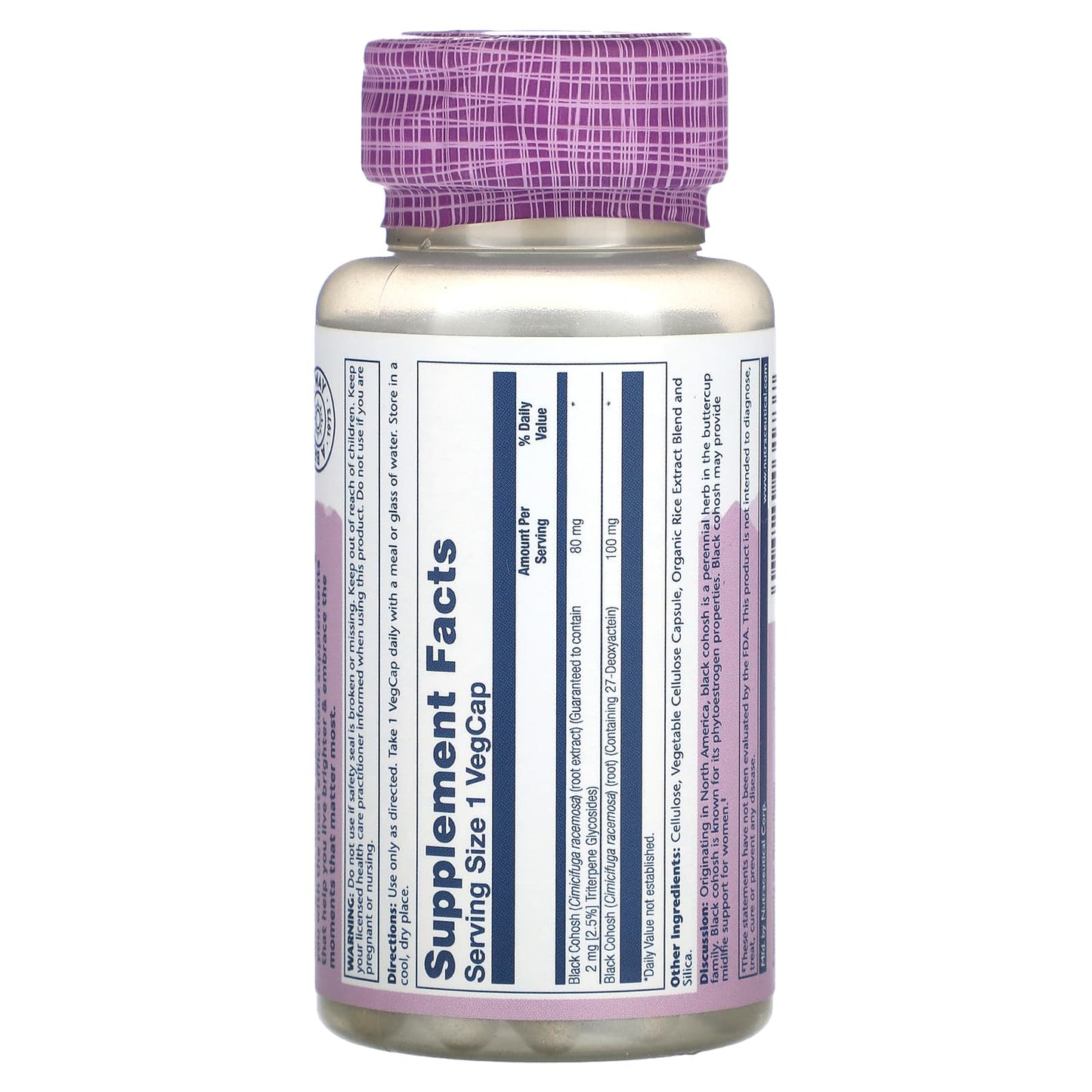 Solaray, Vital Extracts, Black Cohosh, 30 VegCaps - Image 2