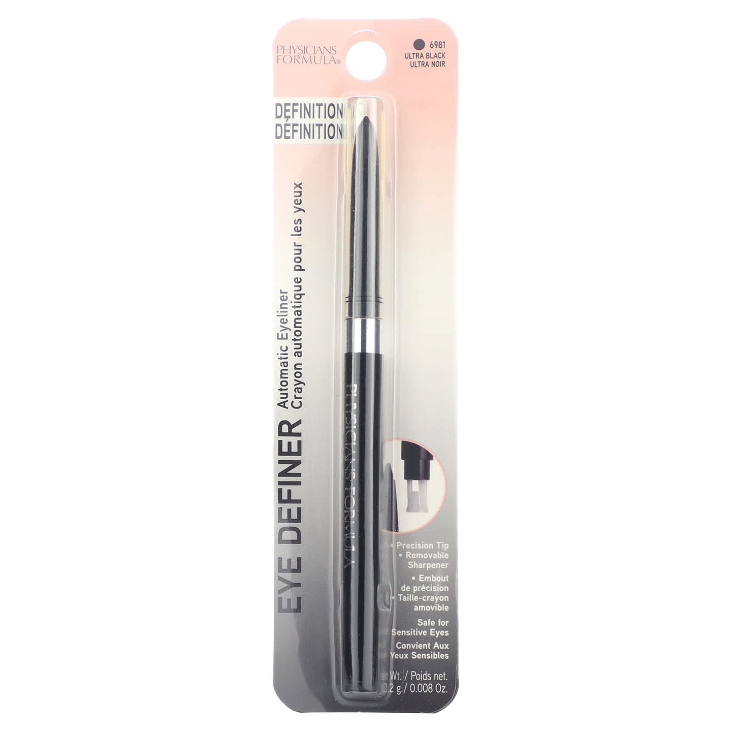 Physicians Formula, Eye Definer, Automatic Eyeliner, 6981 Ultra Black, 0.008 oz (0.2 g) - Image 2
