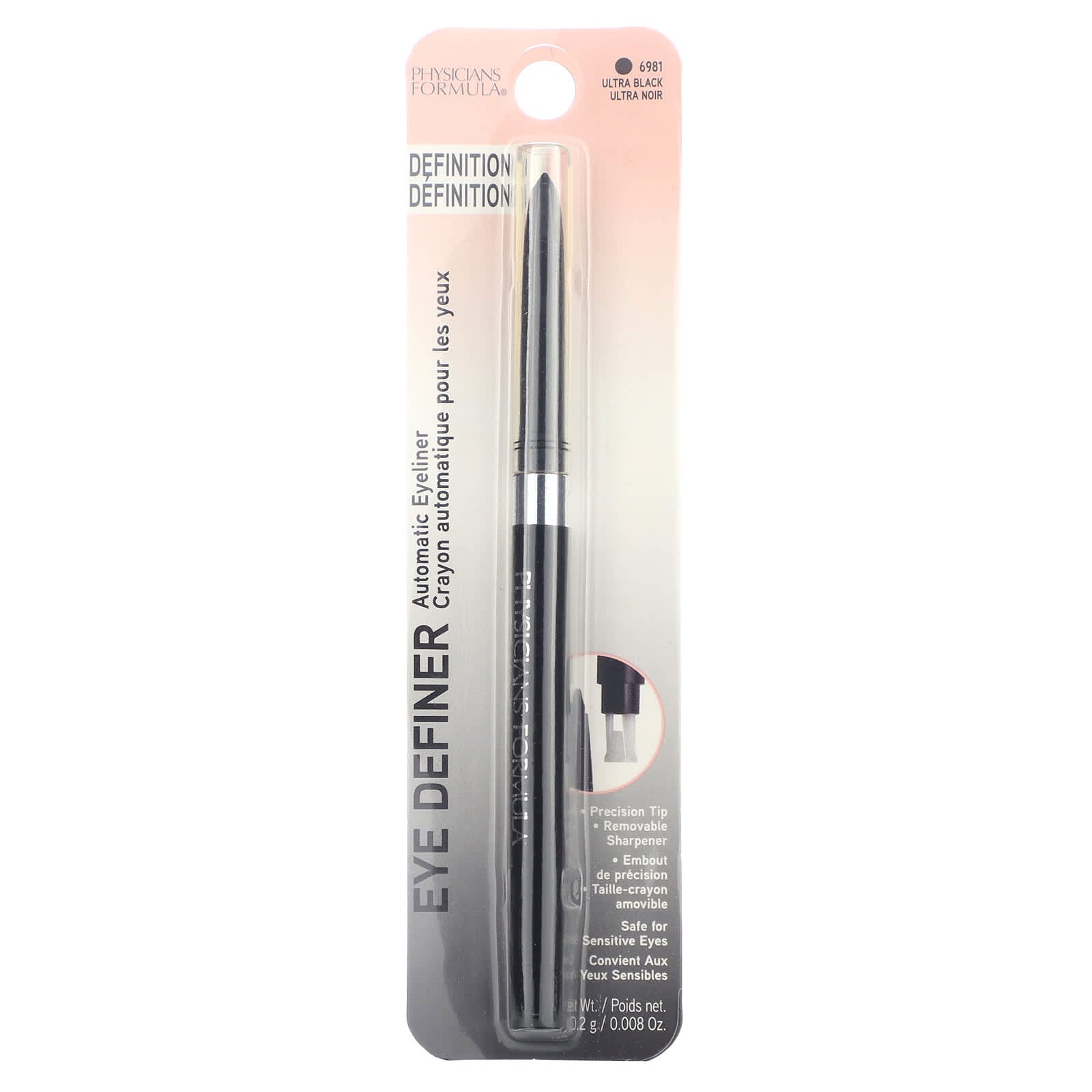 Physicians Formula, Eye Definer, Automatic Eyeliner, 6981 Ultra Black, 0.008 oz (0.2 g) - Image 2
