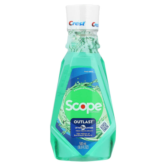 Crest Fresh Mint Mouthwash with Outlast, 16.9 fl oz - Image 1