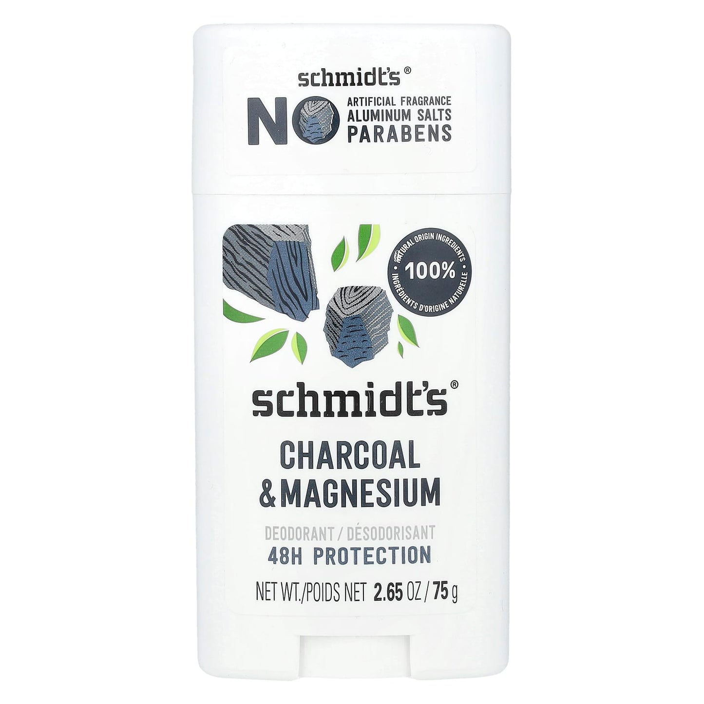 Schmidt's, Deodorant, Charcoal & Magnesium, 2.65 oz (75 g) - Image 1