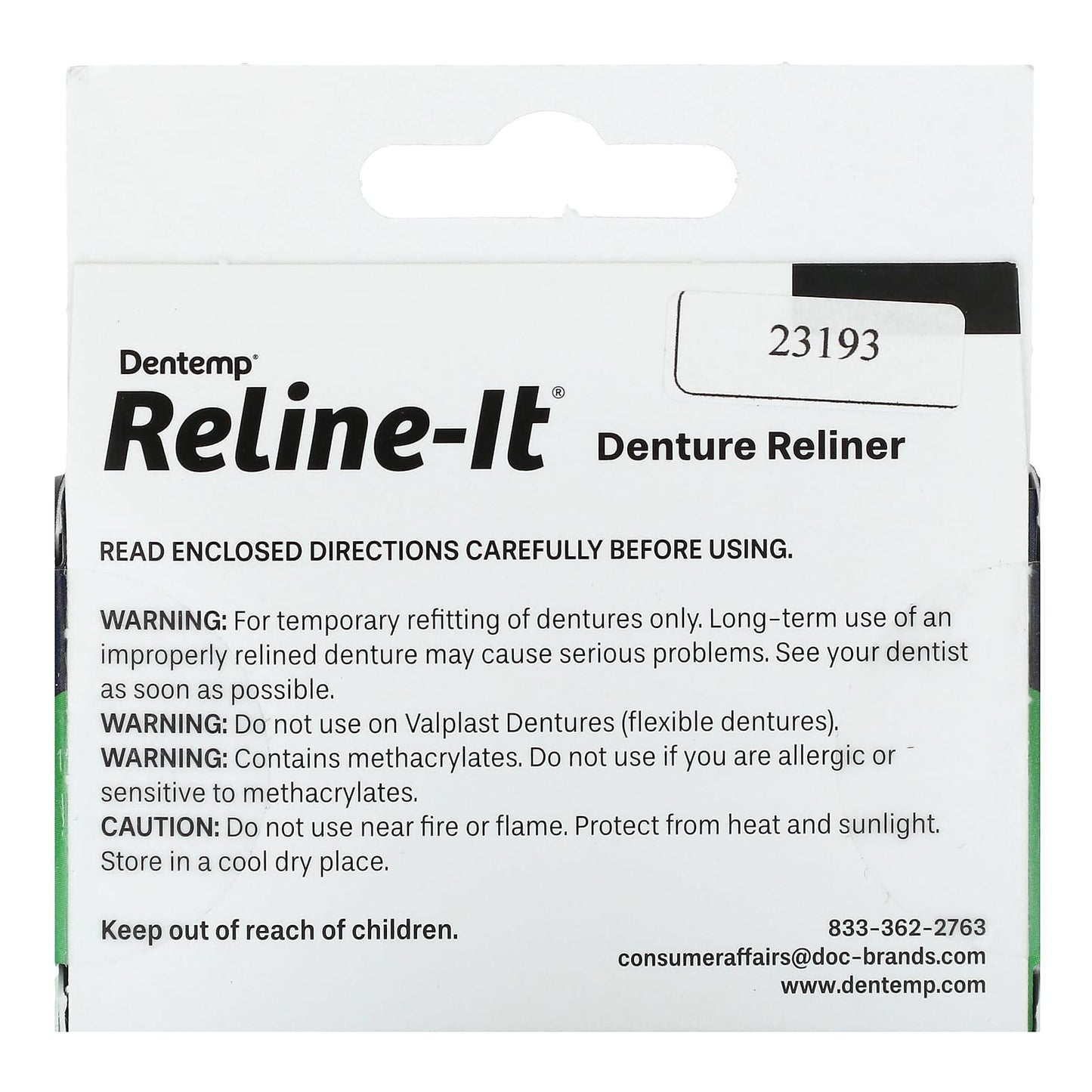 Dentemp Reline-It Denture Reliner, 2 Long-Lasting Relines for Loose Dentures - Image 2