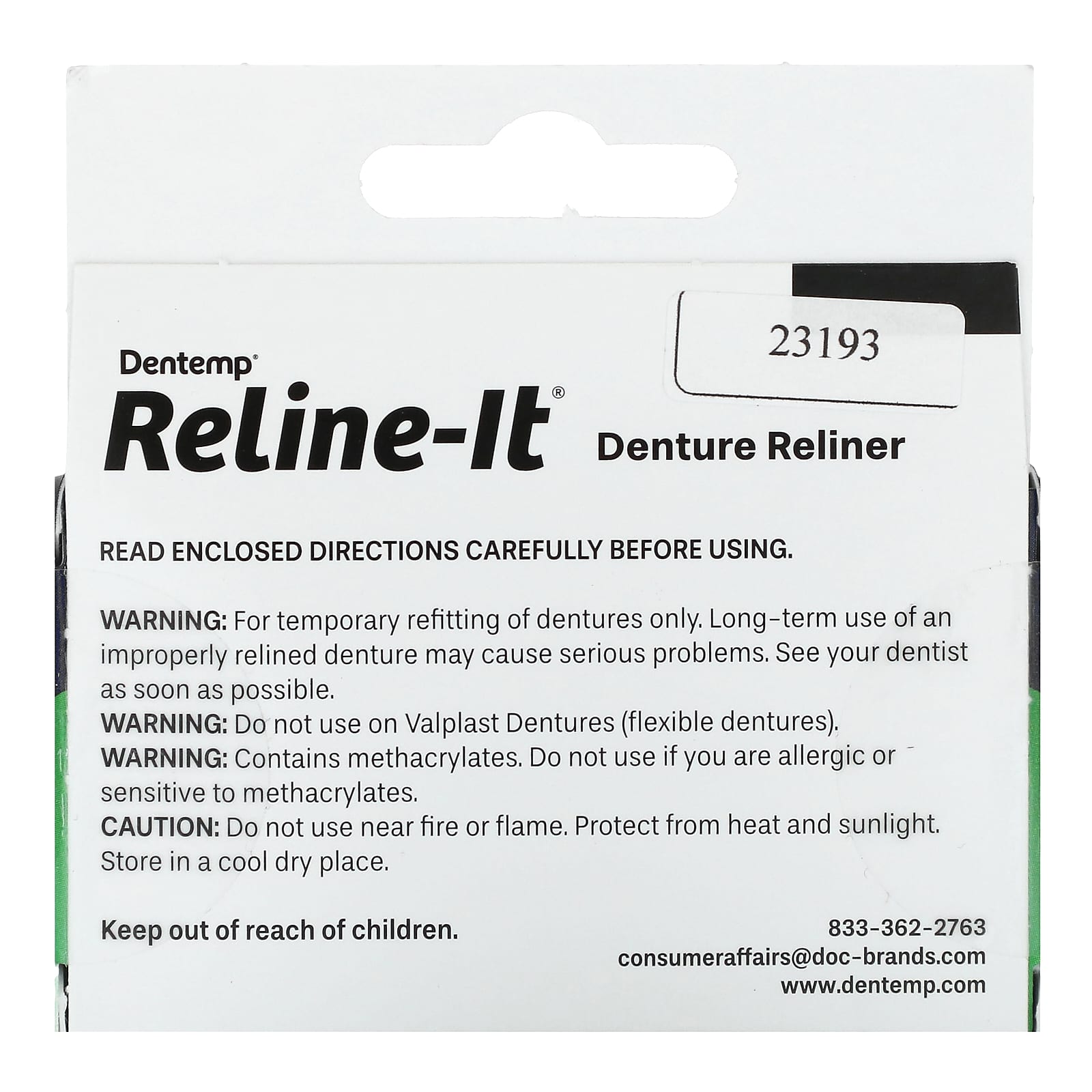 Dentemp Reline-It Denture Reliner, 2 Long-Lasting Relines for Loose Dentures - Image 2