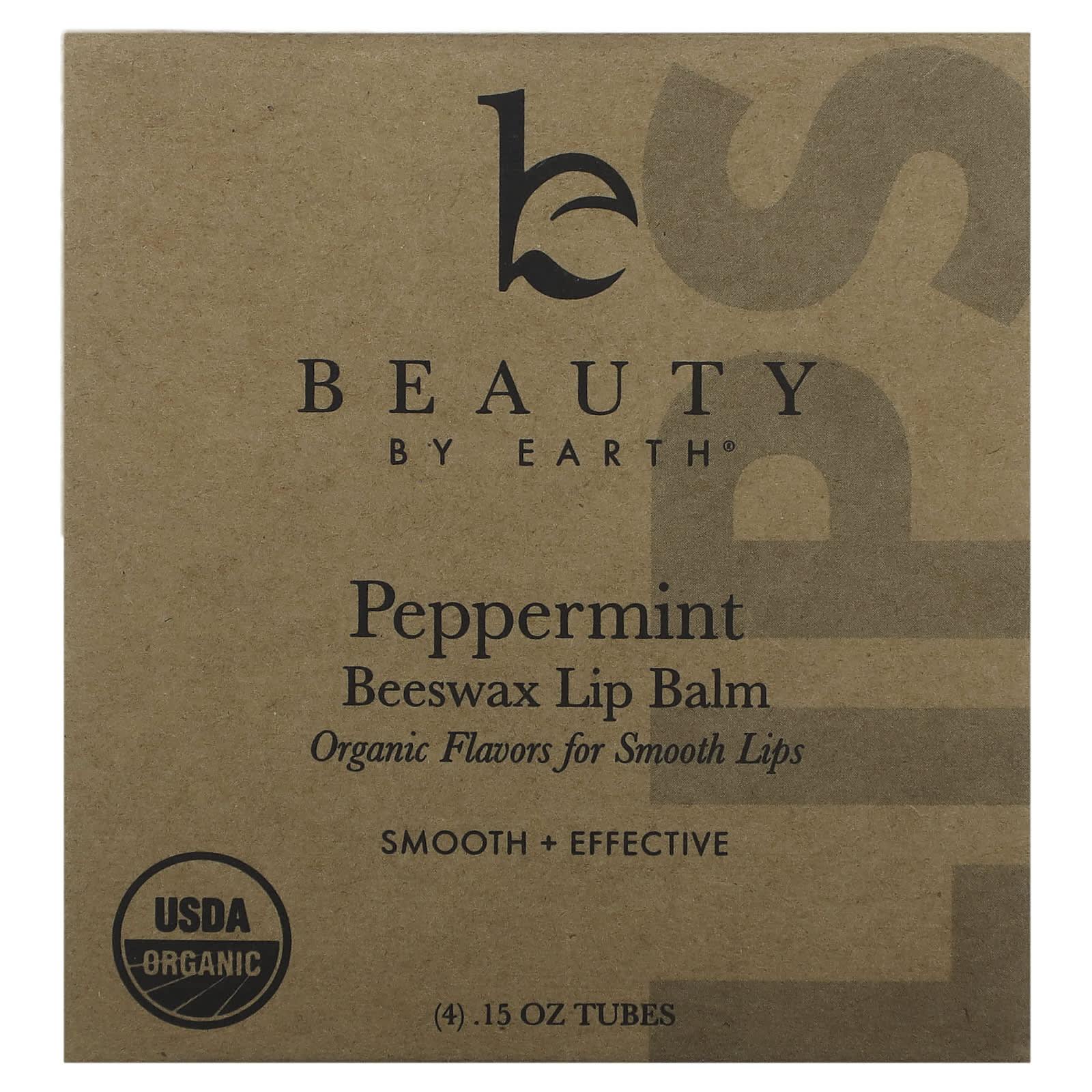 Organic Peppermint Lip Balm by Beauty By Earth - 4 Tubes - Image 2