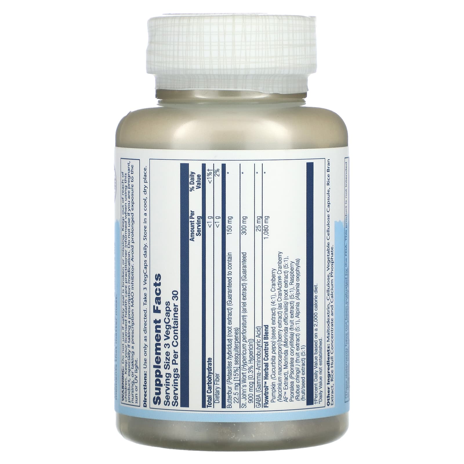 Solaray, Extra Strength Bladder Formula, Continence Max with Flowtrol, 90 VegCaps - Image 2