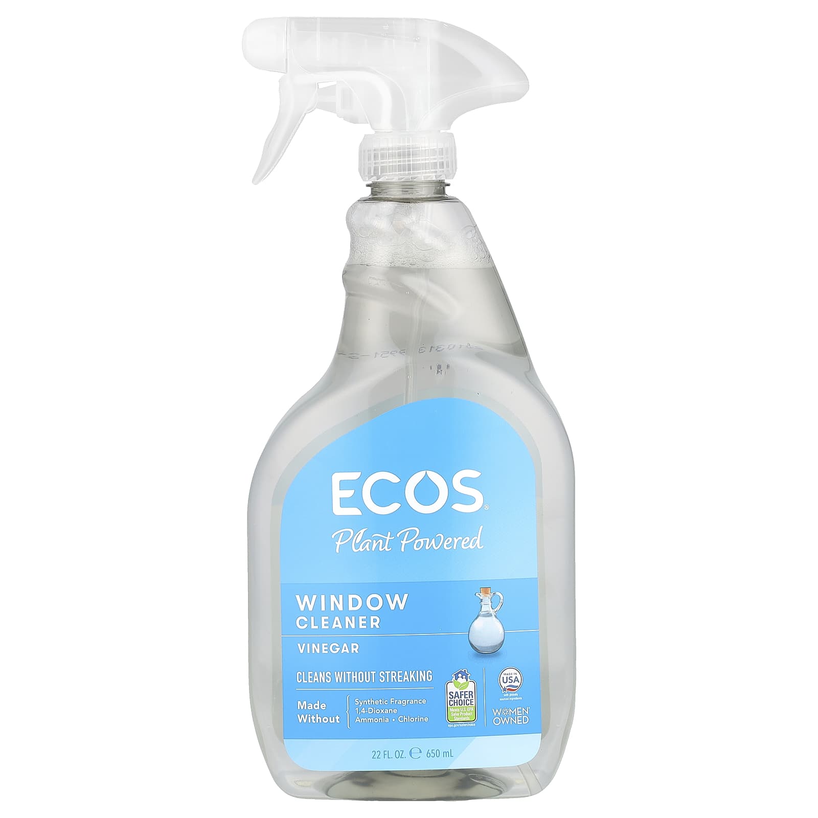 Eco-Friendly Plant Powered Window Cleaner, 22 fl oz - Cruelty-Free & Vegan - Image 1