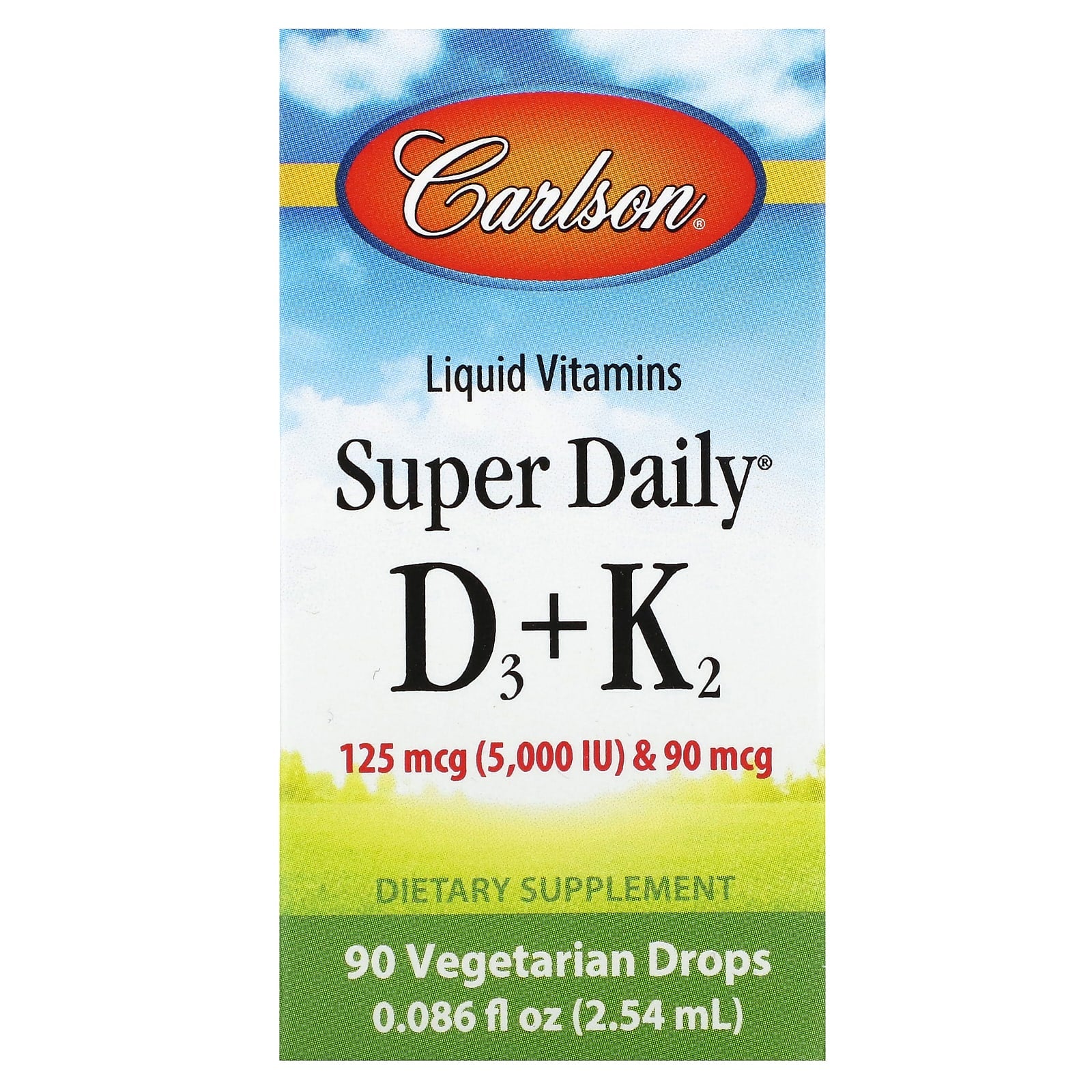 Carlson Super Daily D3 K2 Liquid Vitamin Supplement - Image 1