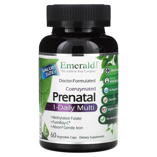 Emerald Laboratories CoEnzymated Prenatal 1-Daily Multi Vitamins 60 Capsules - Image 1