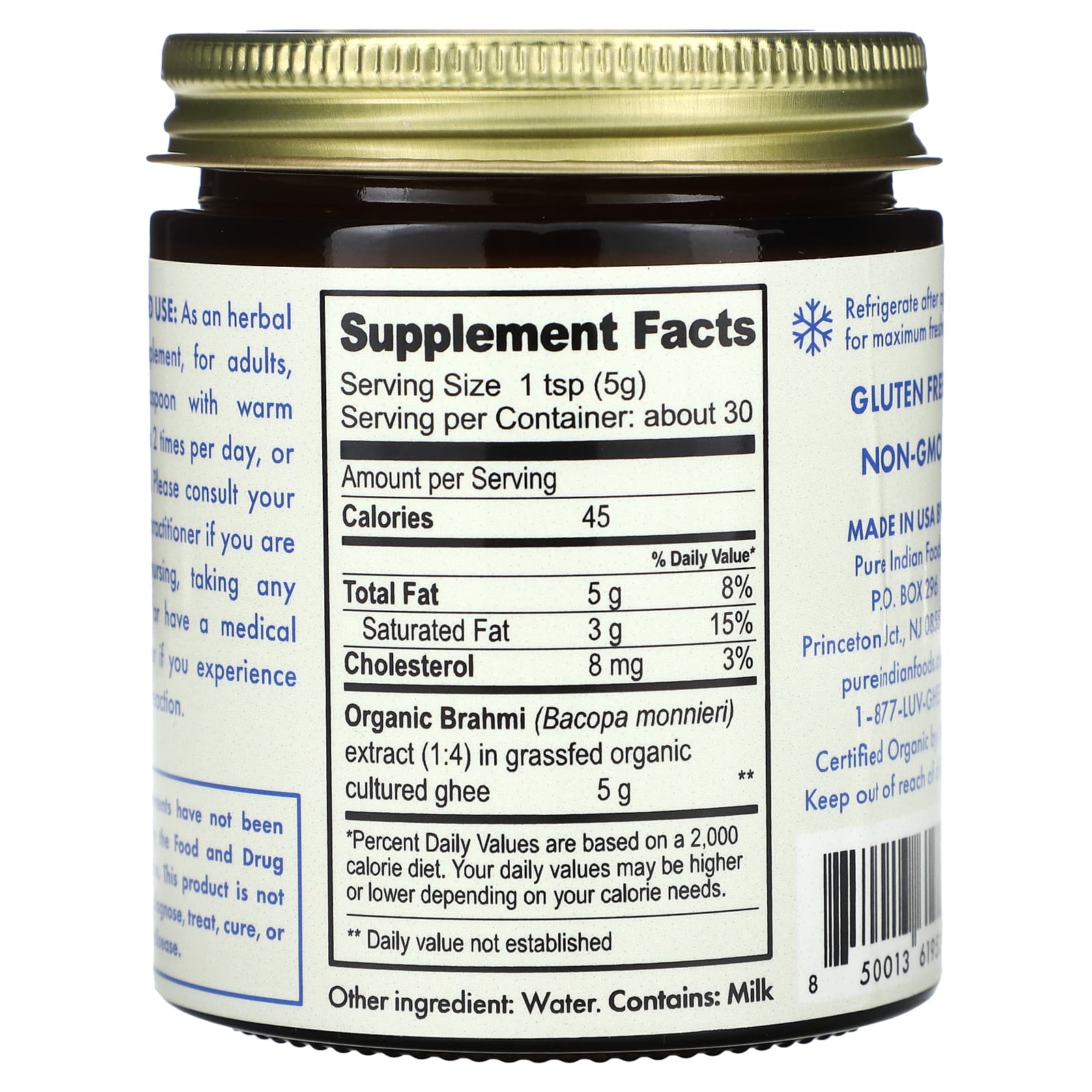 Pure Indian Foods, Organic Brahmi Ghee, 5.3 oz (150 g) - Image 2