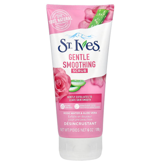 St. Ives, Gentle Smoothing Scrub, Rose Water & Aloe Vera, 6 oz (170 g) - Image 1