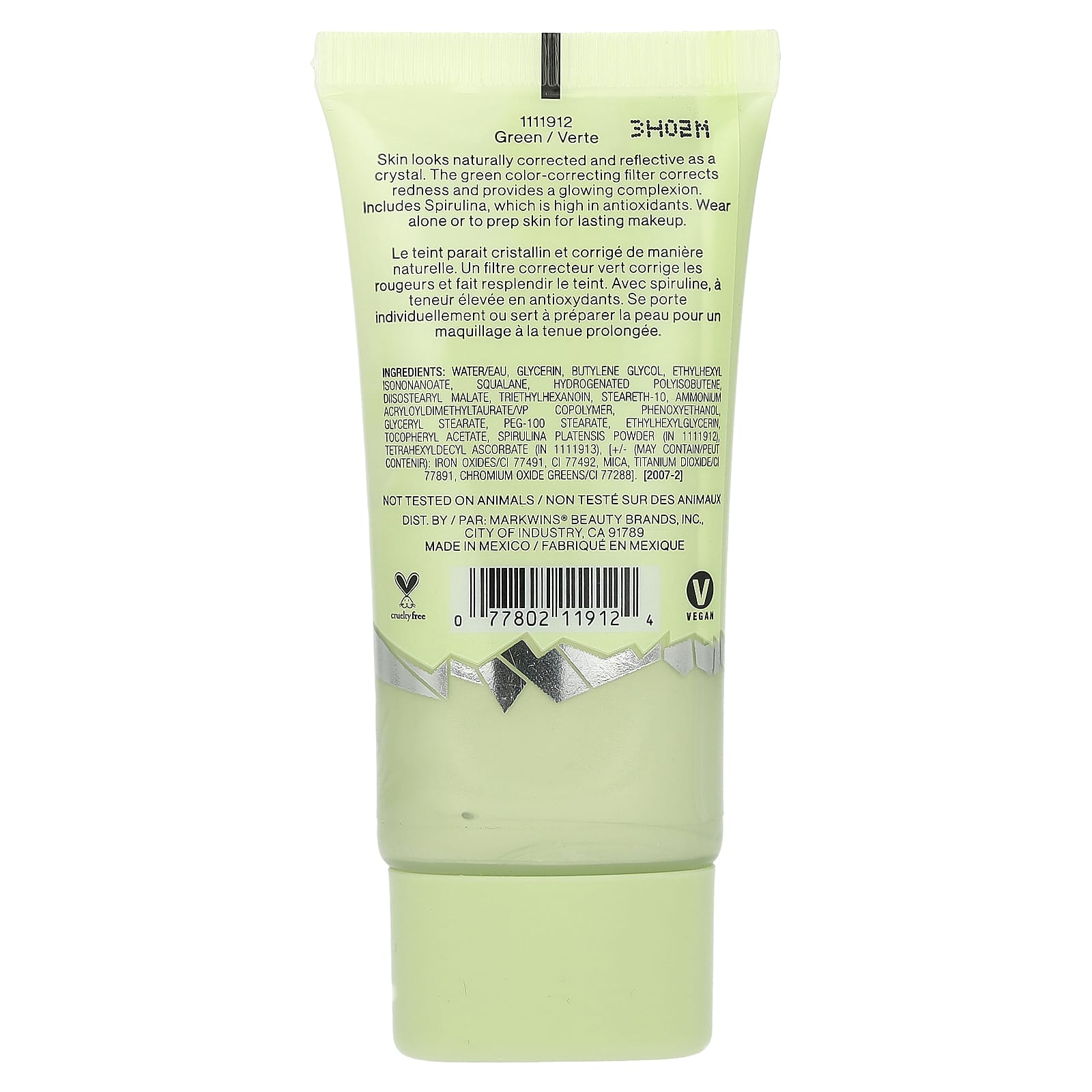 wet n wild, Glass Correct Primer, 1111912 Green, 0.91 fl oz (27 ml) - Image 2