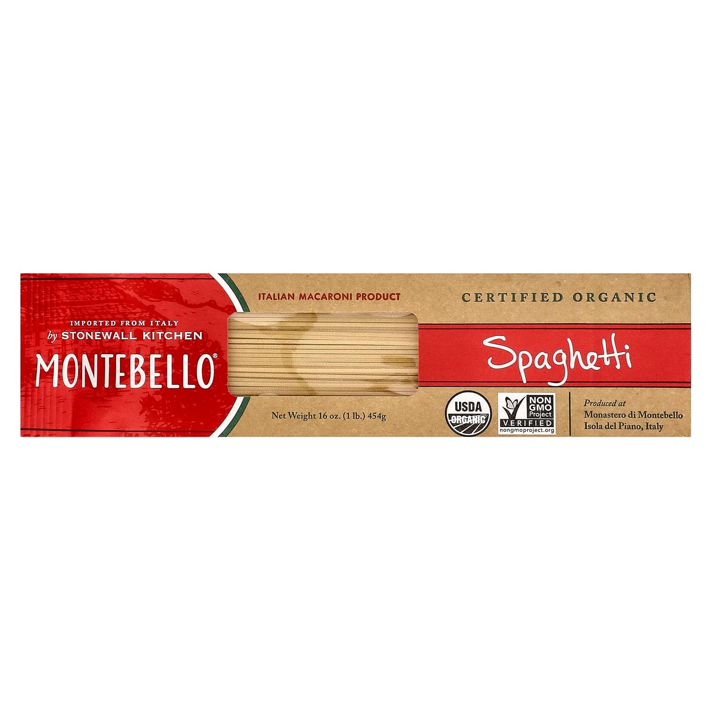 Montebello, Organic Spaghetti, 16 oz (454 g) - Image 1