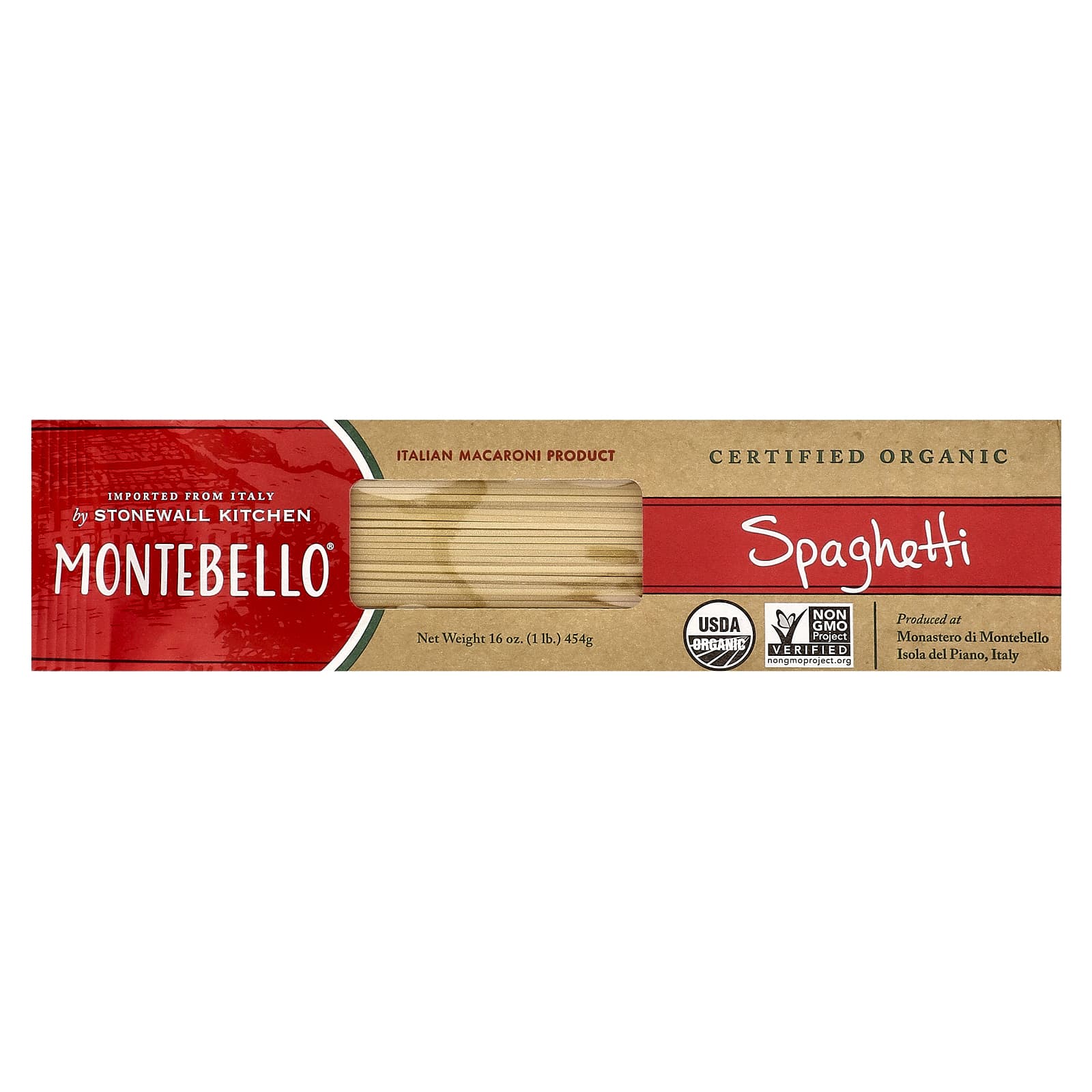 Montebello, Organic Spaghetti, 16 oz (454 g) - Image 1