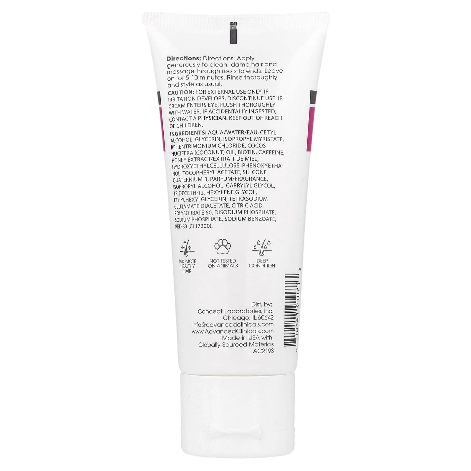 Advanced Clinicals Biotin Hair Mask for Strong, Shiny Locks - Image 2