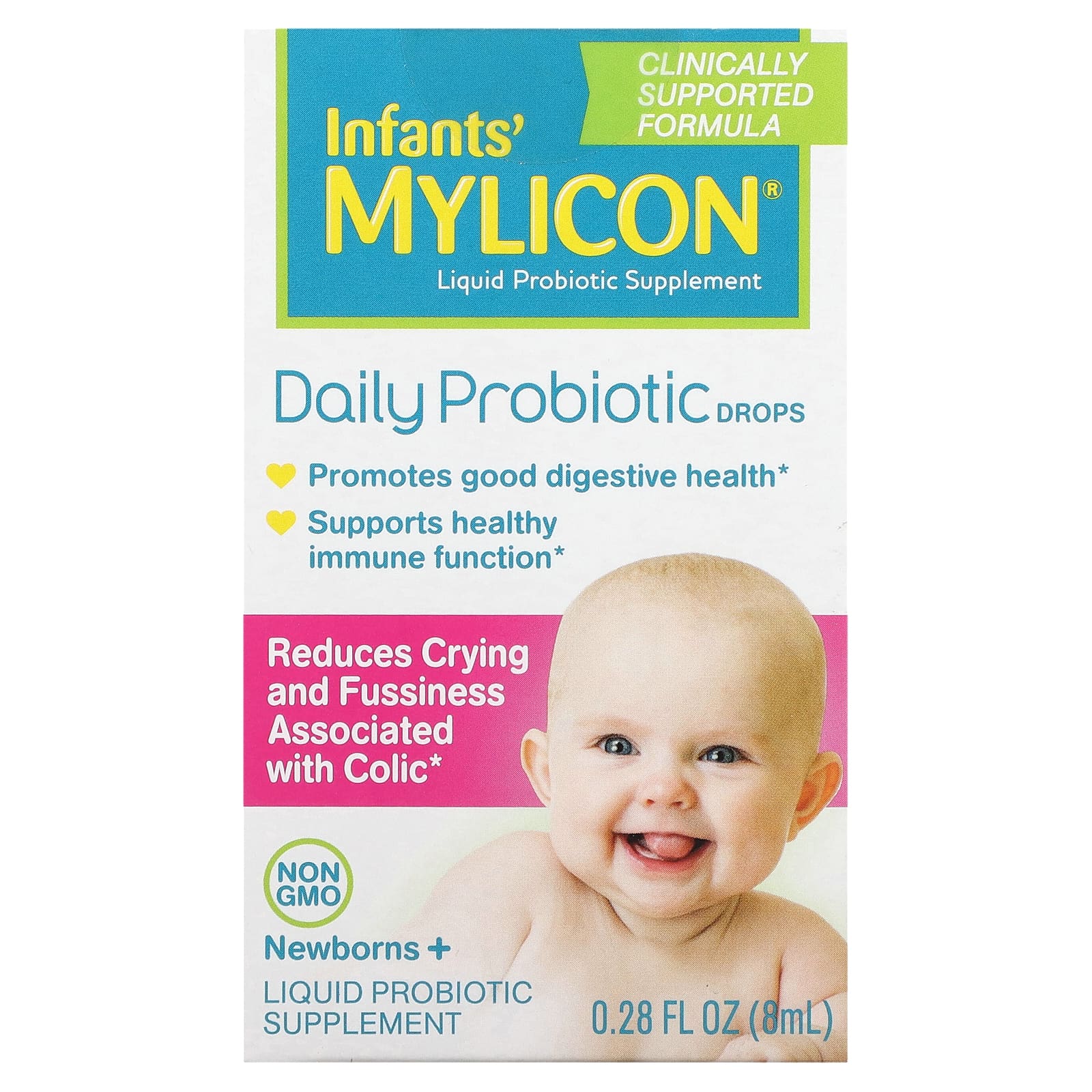Infants' Mylicon, Daily Probiotic Drops, Newborns+, 0.28 fl oz (8 ml) - Image 1